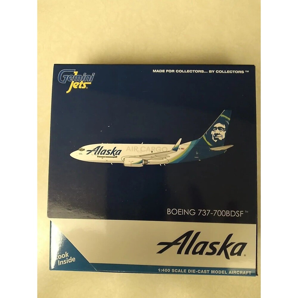 Alaska Air Cargo Boeing 737-700BDSF N627AS Gemini Jets GJASA2028 Scale 1:400